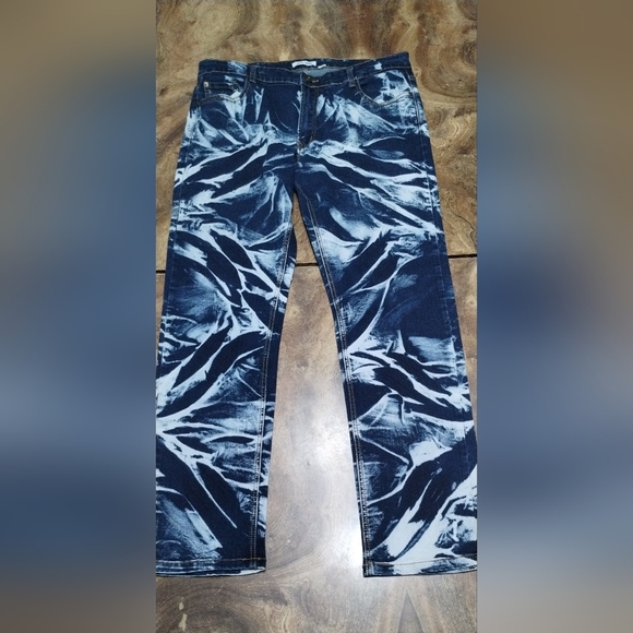 Feeson Bleached Denim Women's Blue Jeans Sz(38) - Picture 1 of 11